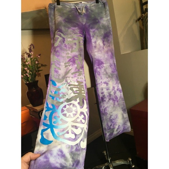 he People of the Labyrinths Tie Dye Purple Sweatpants - Picture 4 of 12